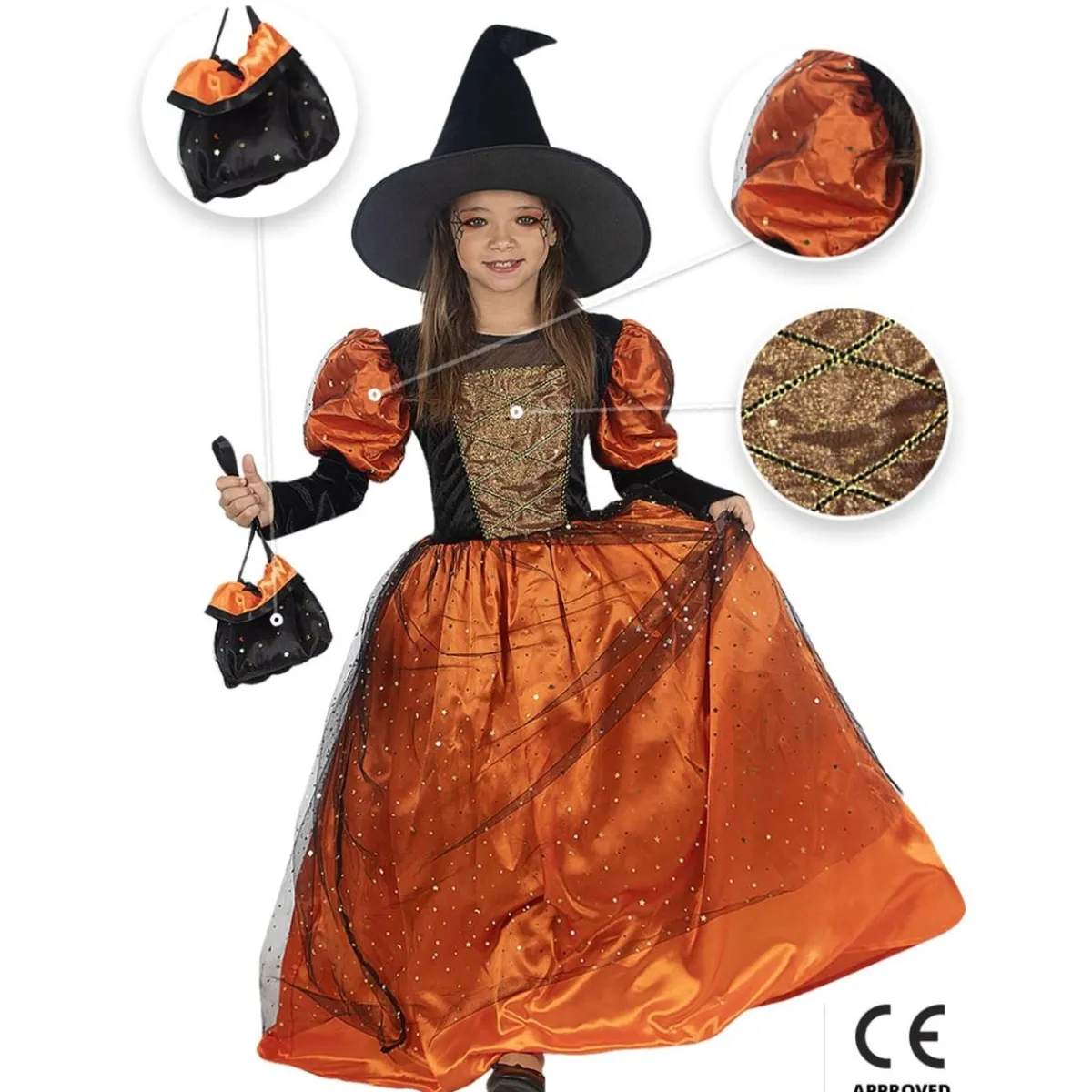 Sale Disfraz de bruja premium niña 7-9 años Disfraces|Halloween