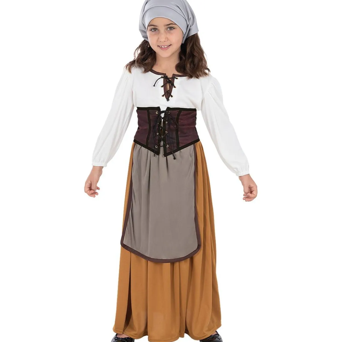 Online Disfraz de campesina medieval para niña 3-4 años Disfraces|Halloween