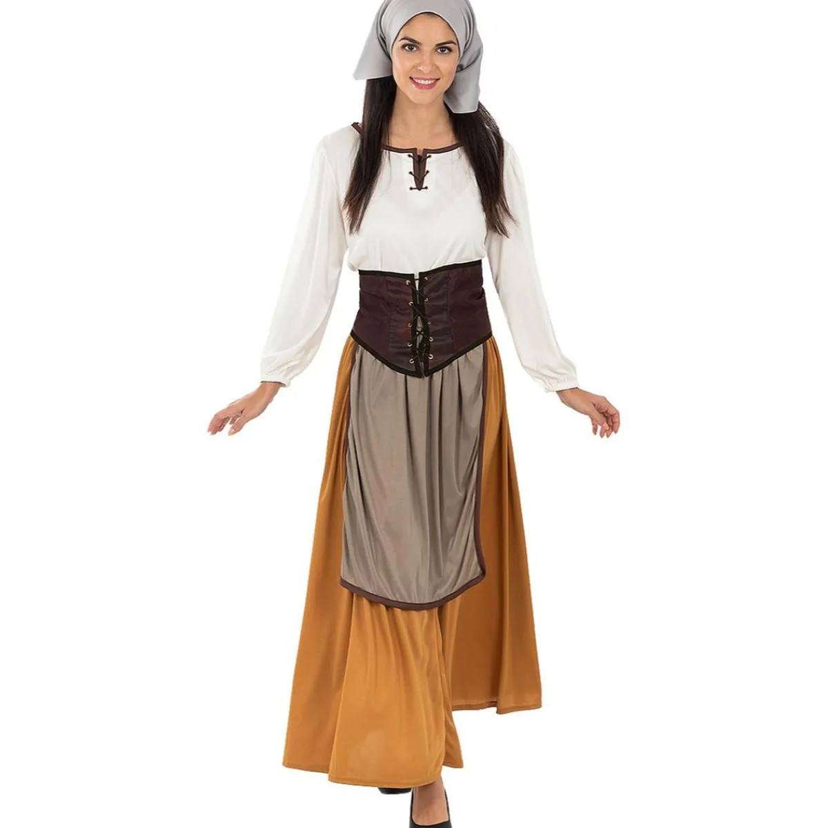 Discount Disfraz de campesina medieval para mujer M Disfraces|Halloween