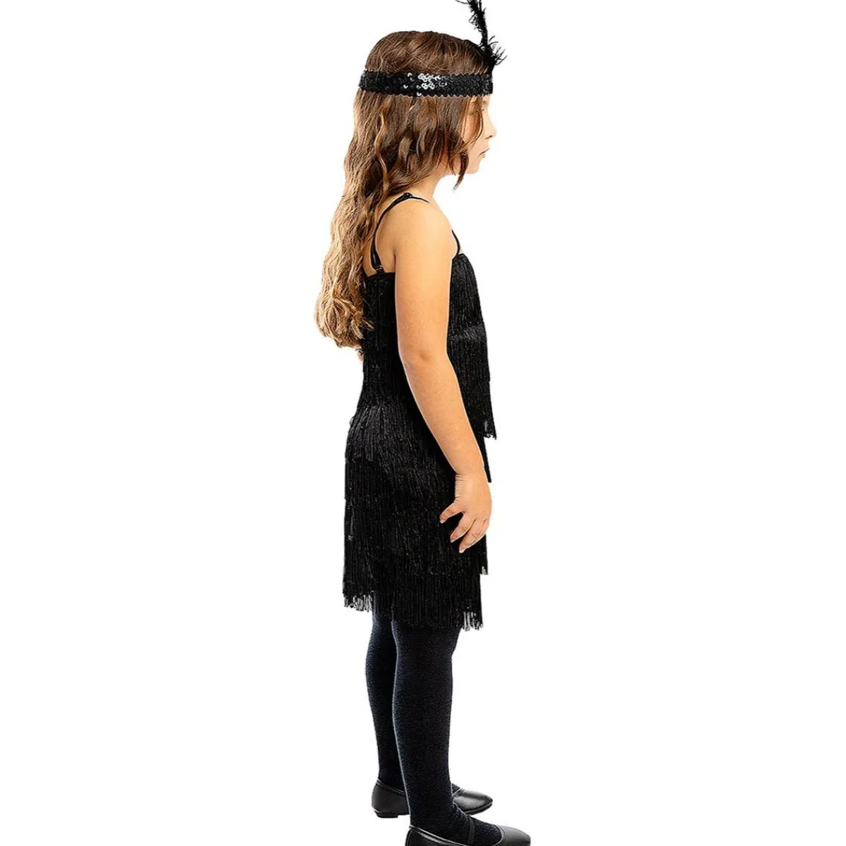 Disfraz de charlestón negro para niña 10-12 años*Funidelia Best