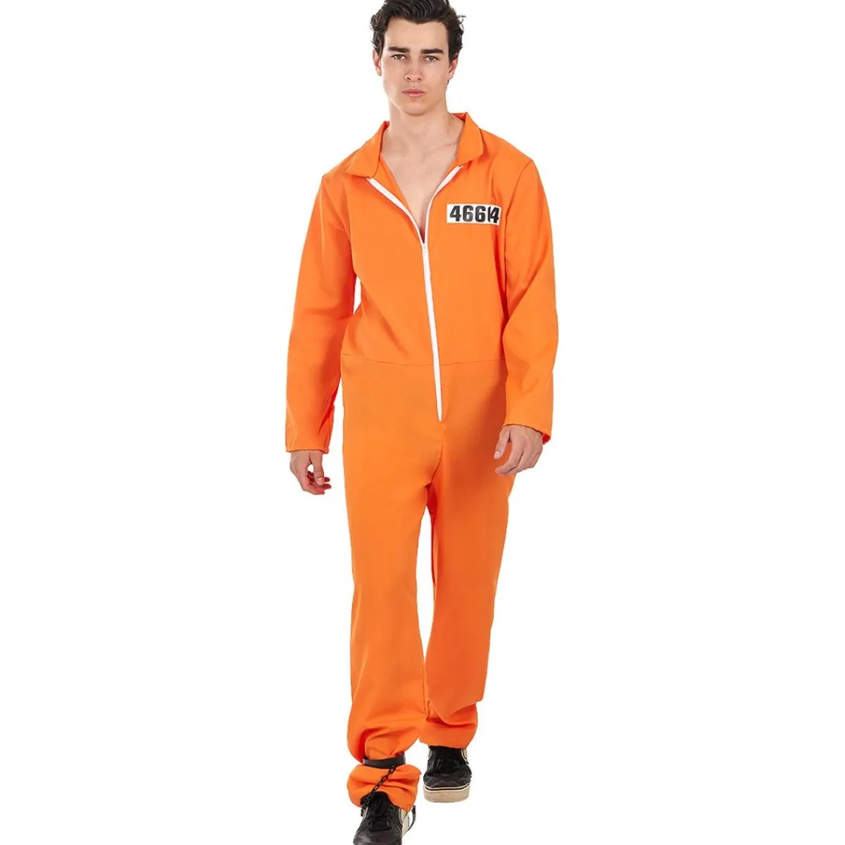 Disfraz de convicto naranja hombre M-L*Funidelia