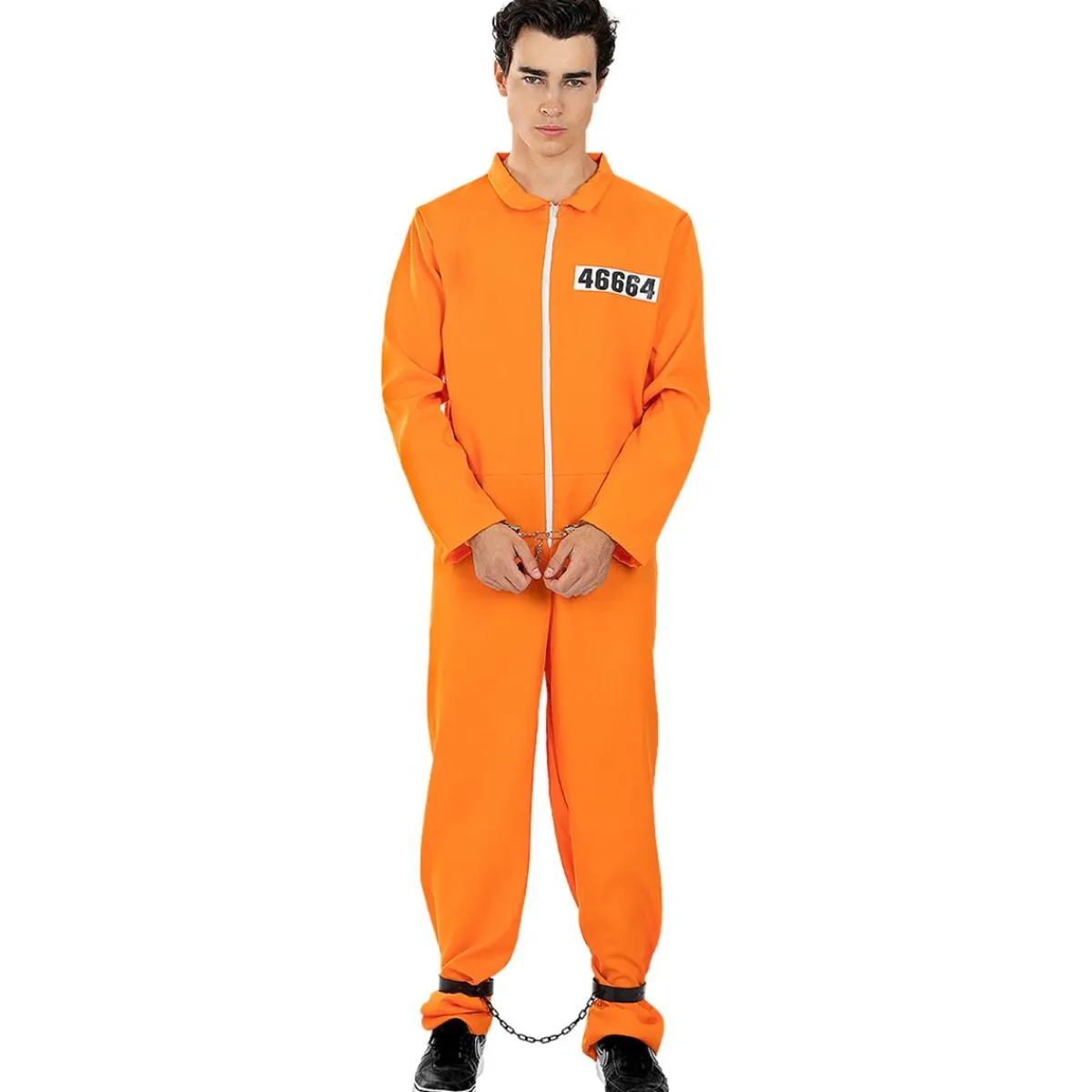 Disfraz de convicto naranja hombre M-L*Funidelia