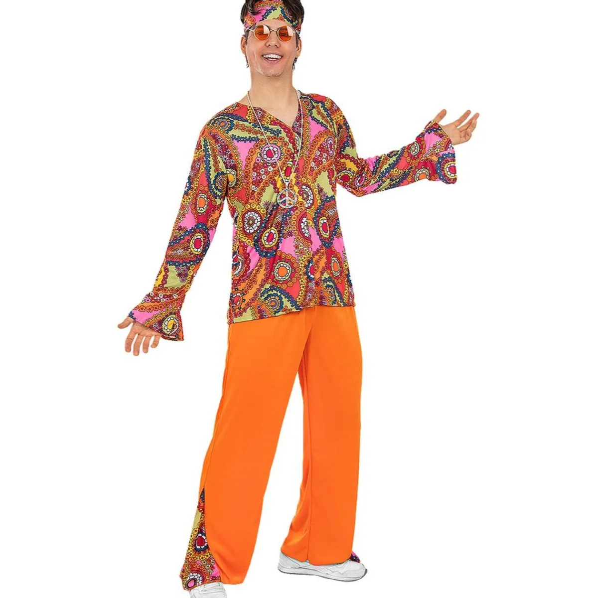 Disfraz de Hippie feliz para hombre L*Funidelia New