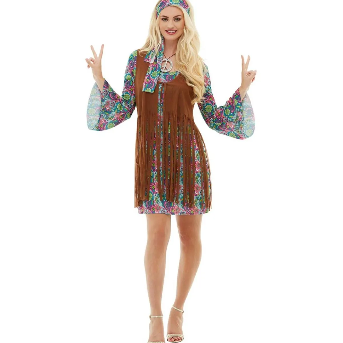 Online Disfraz de hippie para mujer XXL Disfraces|Halloween
