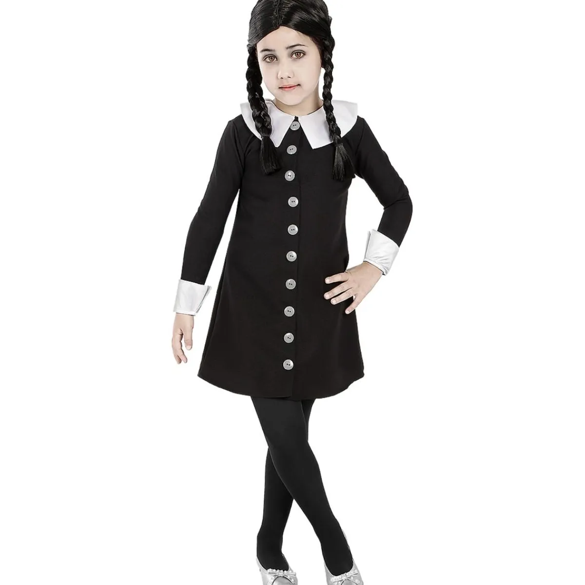 Discount Disfraz de Miércoles Addams niña 3-4 años Disfraces|Halloween