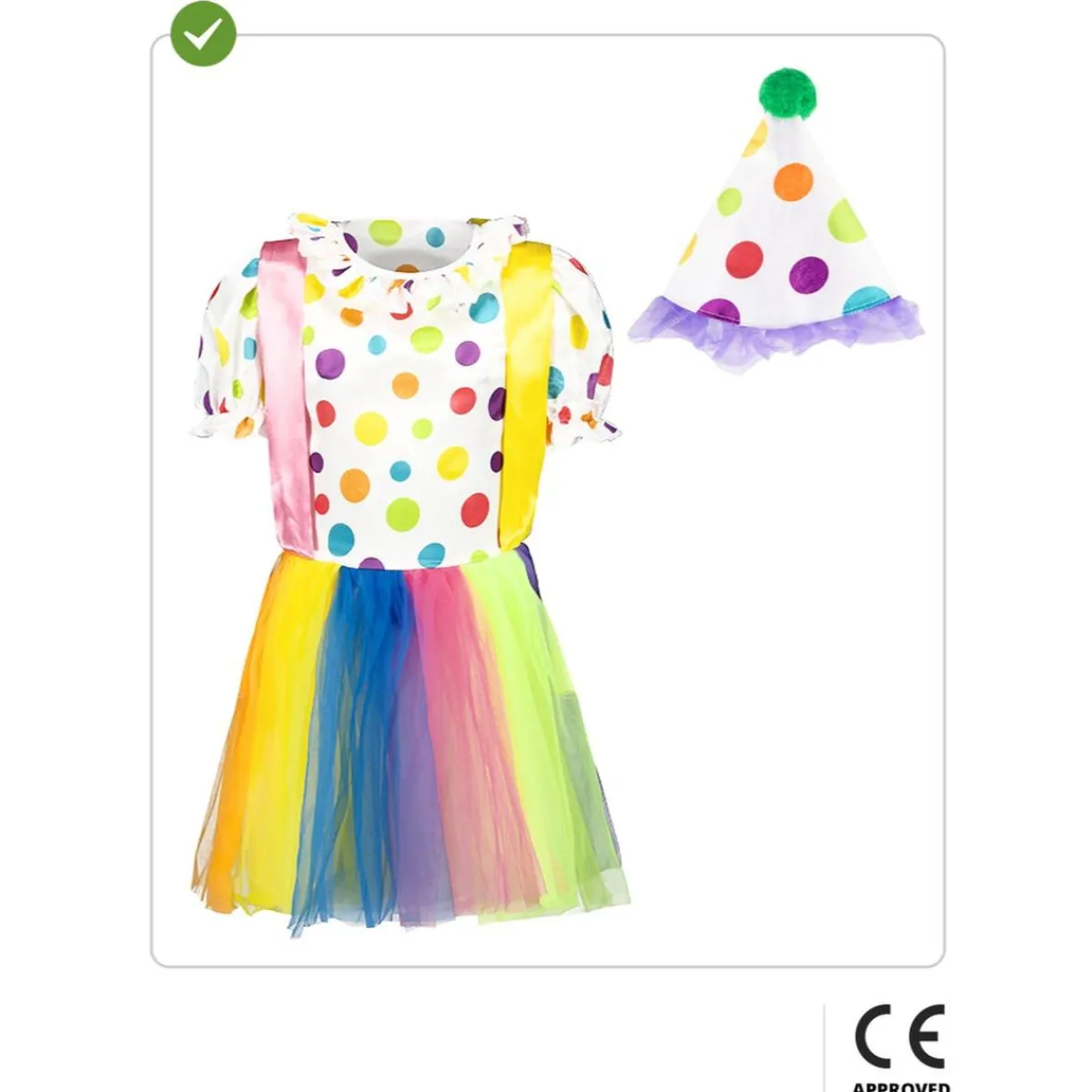 Outlet Disfraz de payasa para niña 3-4 años Disfraces|Halloween