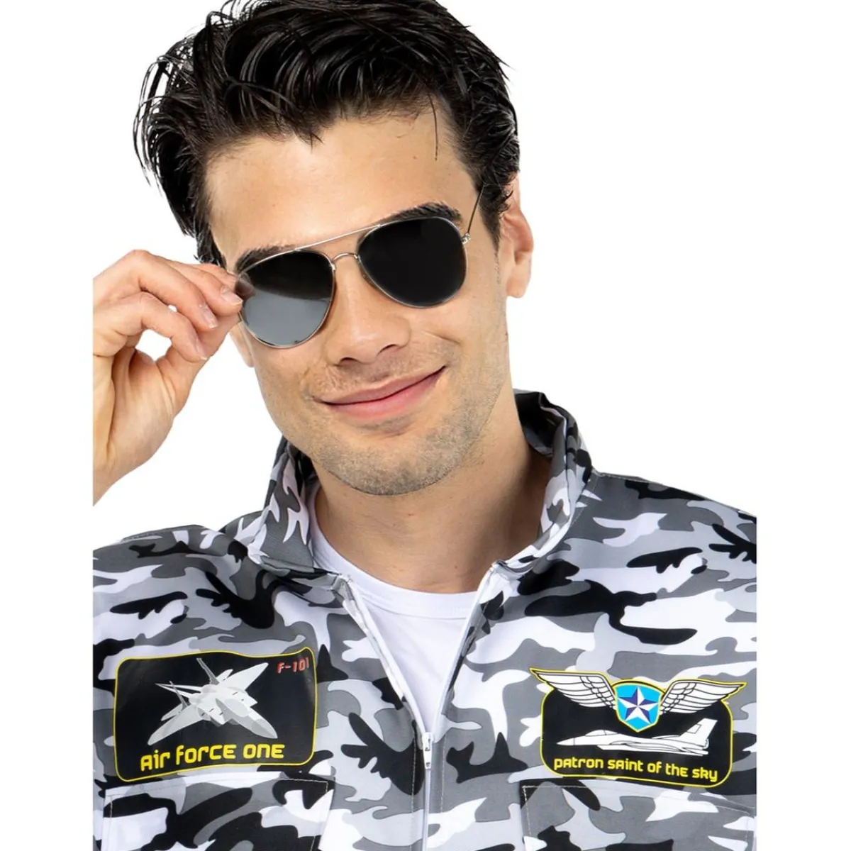 Clearance Disfraz de piloto de caza para hombre S-M Halloween|Disfraces