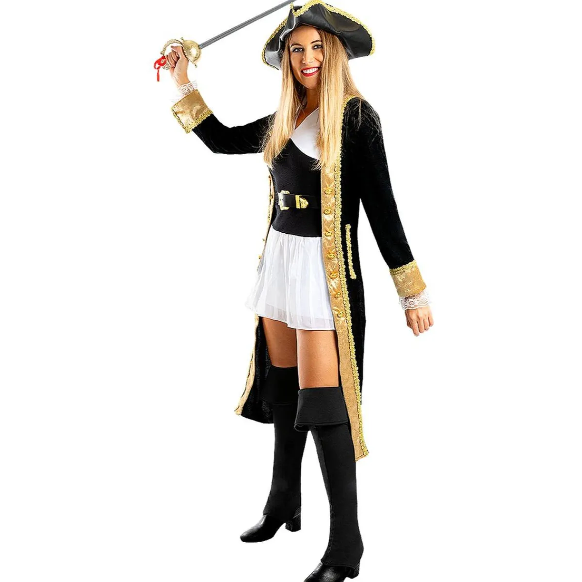 Disfraz de pirata deluxe para mujer - Colección colonial S*Funidelia Best