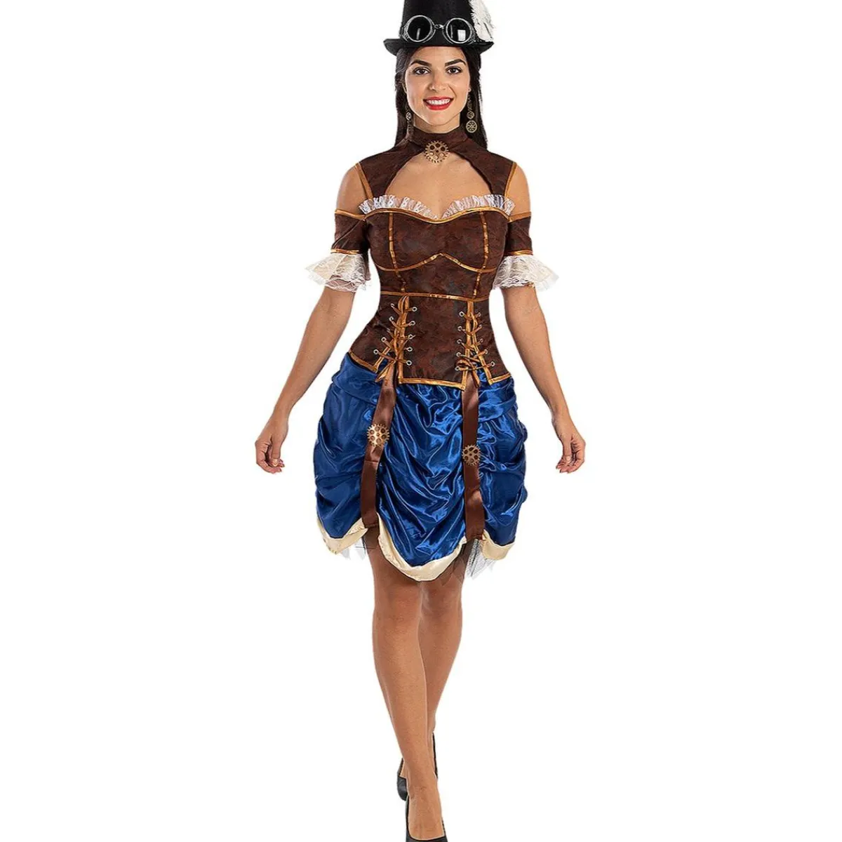 Disfraz de Steampunk corto para mujer M*Funidelia