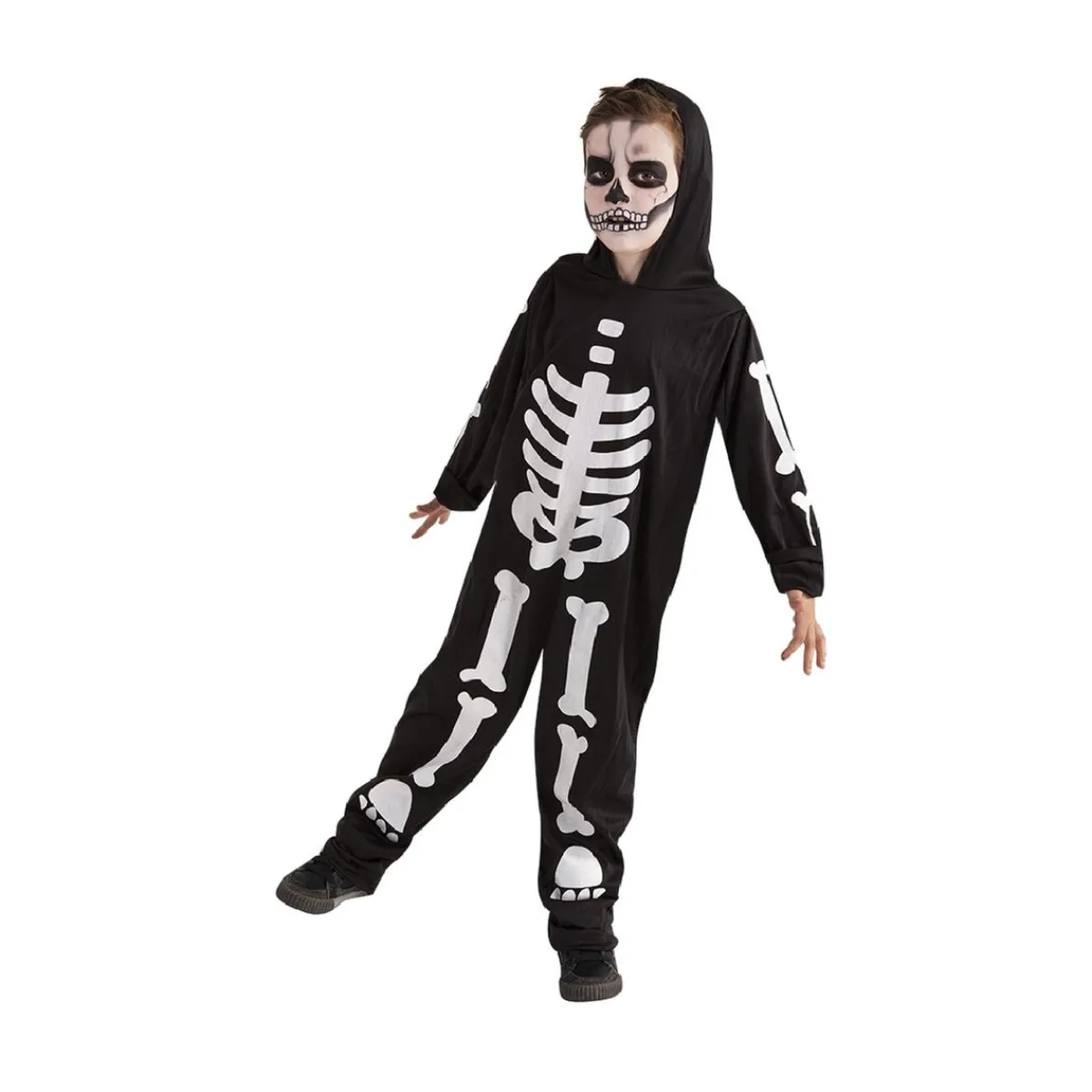 Outlet Disfraz Infantil - Esqueleto Brilla en la Oscuridad 8-10 años Disfraces|Halloween