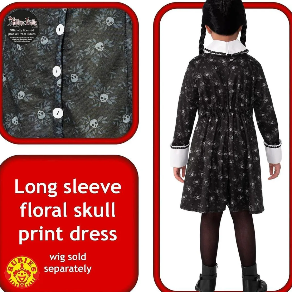 New Disfraz infantil - Miércoles Addams talla L Disfraces|Halloween