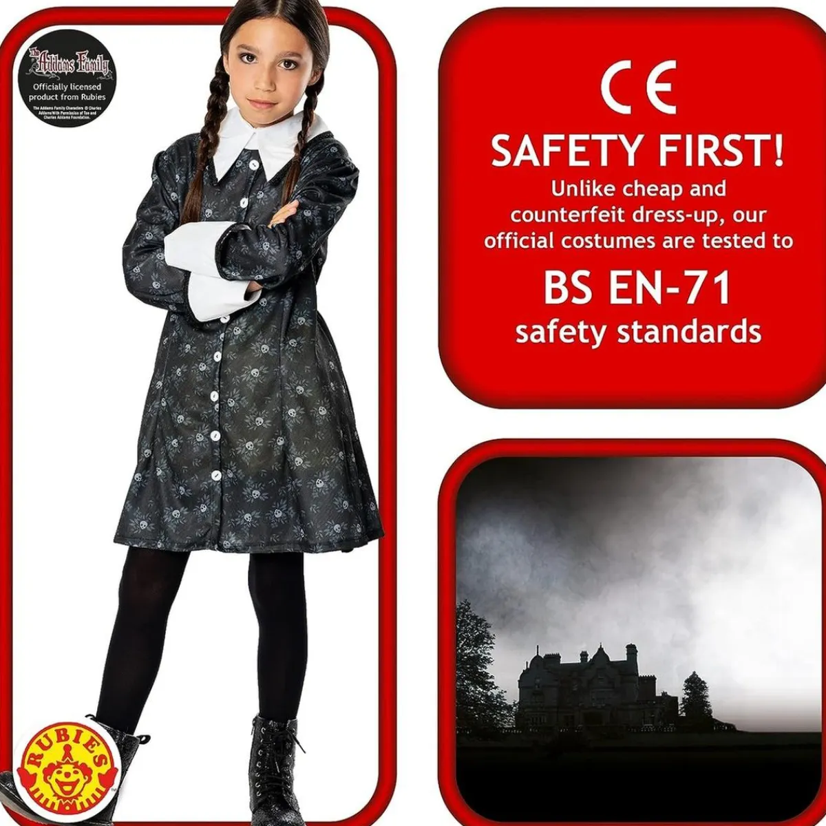 New Disfraz infantil - Miércoles Addams talla L Disfraces|Halloween