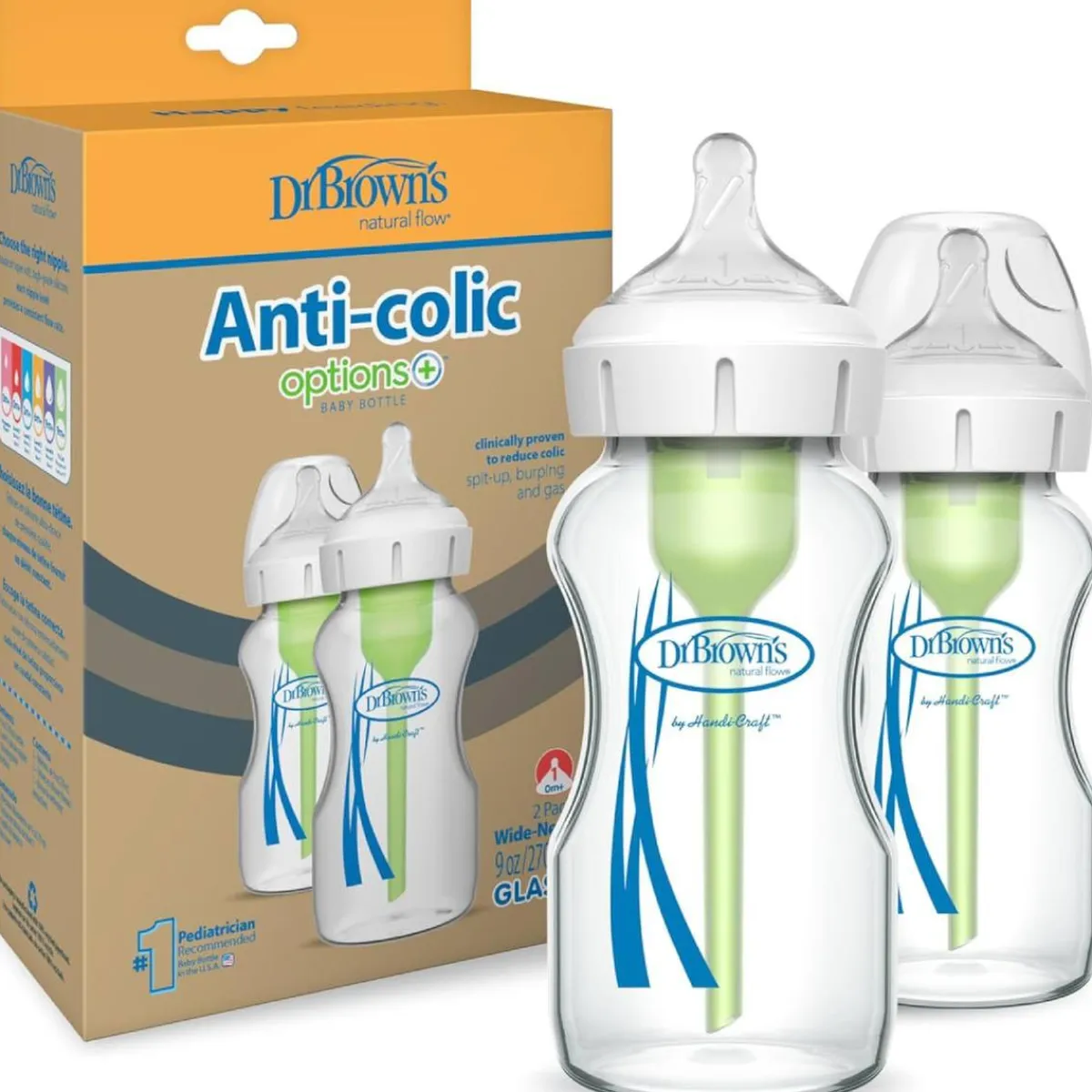 - Pack 2 Biberones Options boca ancha Cristal 270ml*DR. BROWN'S Online