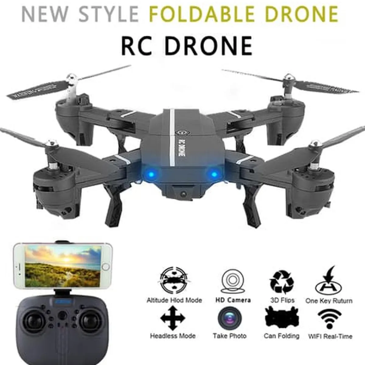 Best Dron con cámara de 2 MP 88KLACK07 Vehículos Y Circuitos