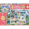 Best - DragonBallZ - Puzzle Doble Vista Casa Interior y Exterior 100 Piezas ㅤ Juegos Y Puzzles