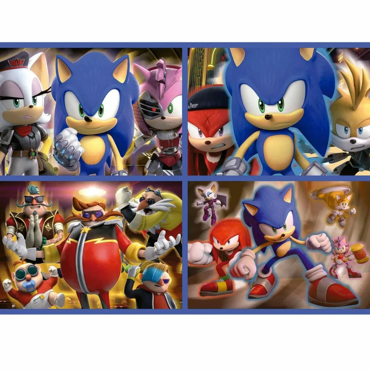 educa borrás - Multi 4 Puzzles Sonic Prime 50+80+100+150 ㅤ*EDUCA BORRAS New