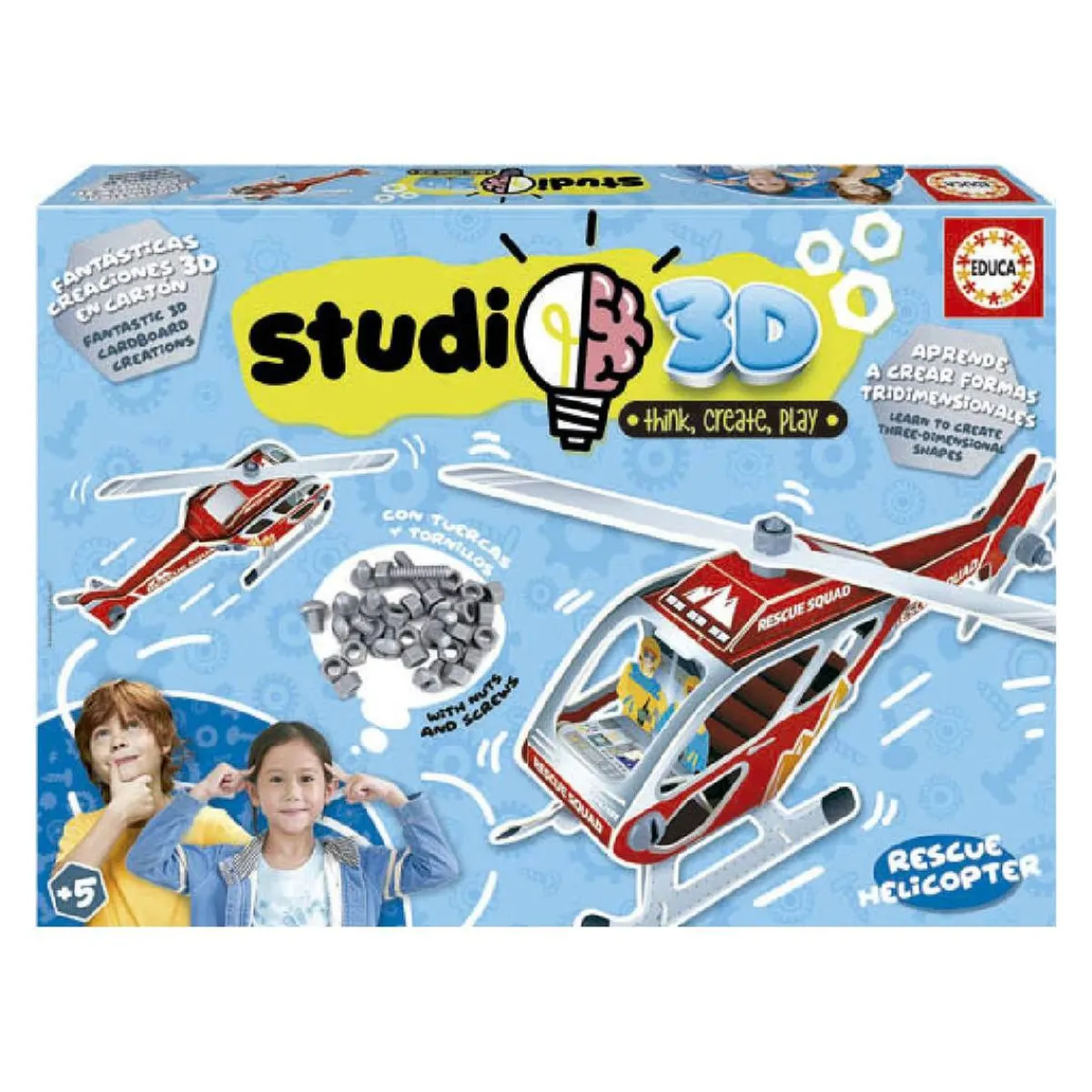 Online Educa Borrás - Helicóptero de rescate - Puzzle Studio 3D Arte Y Manualidades