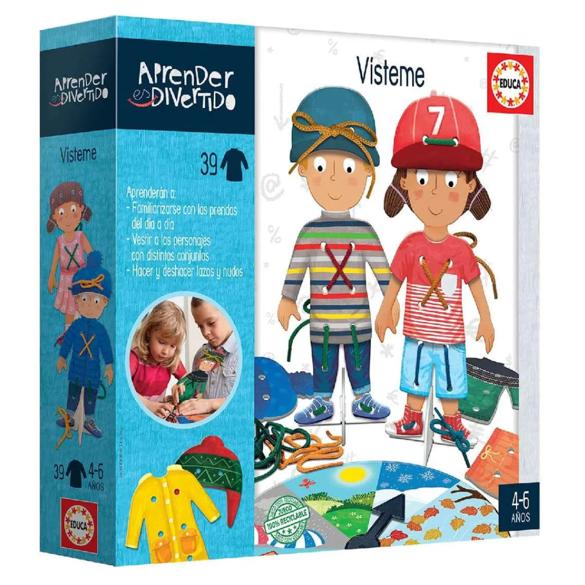 Hot Educa Borrás - Vísteme - Juego de mesa Juguetes Educativos Y Libros