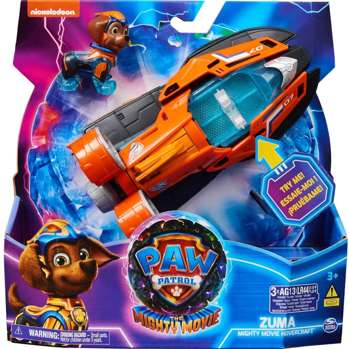 Energía - Patrulla Canina - Aerodeslizador de juguete con figura de acción de Zuma, luces y sonidos ㅤ*SPIN MASTER Online