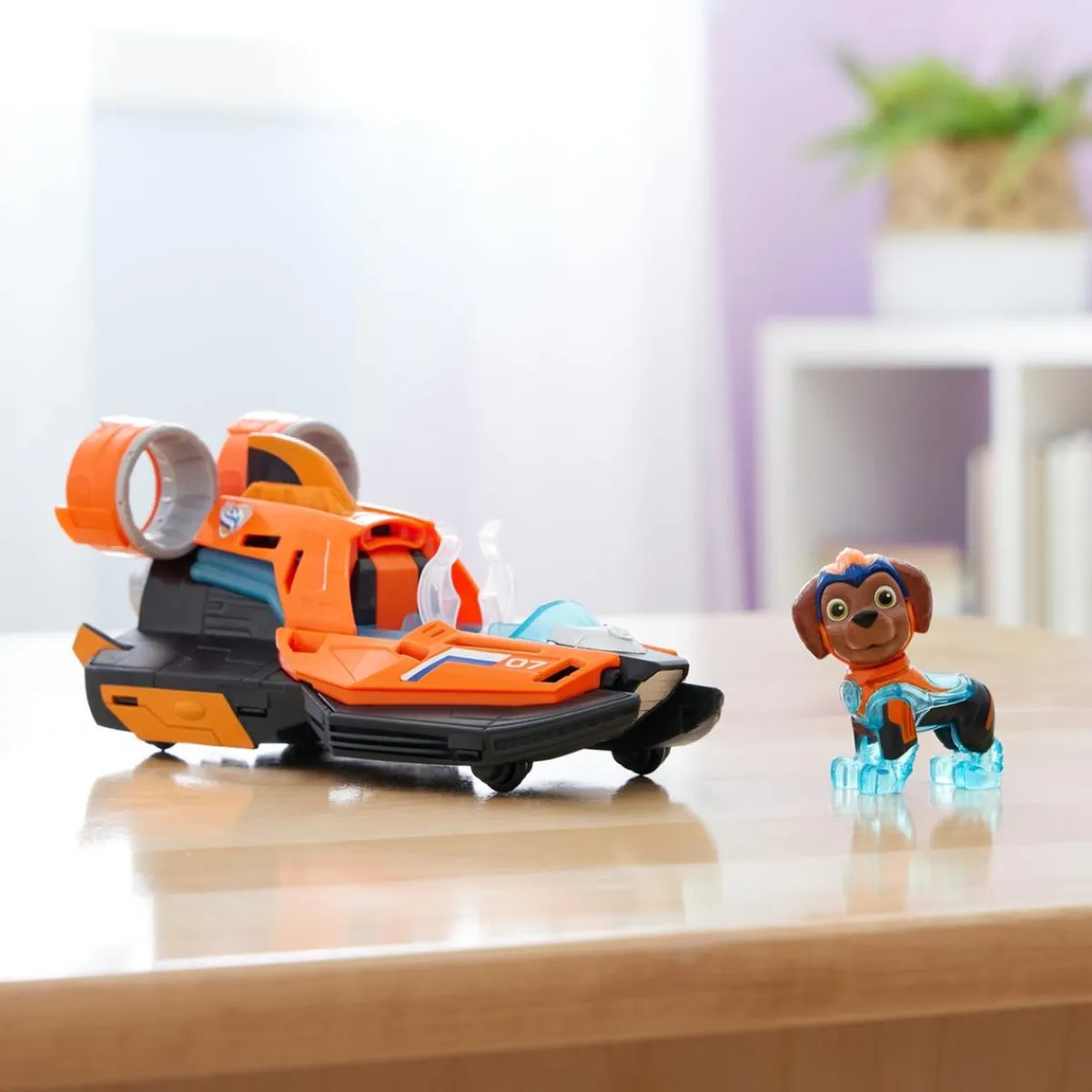 Energía - Patrulla Canina - Aerodeslizador de juguete con figura de acción de Zuma, luces y sonidos ㅤ*SPIN MASTER Online