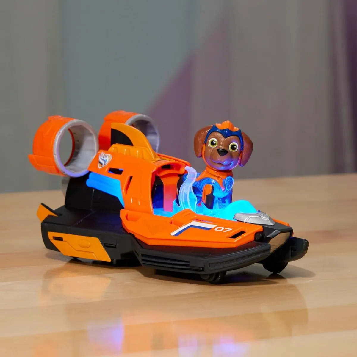 Energía - Patrulla Canina - Aerodeslizador de juguete con figura de acción de Zuma, luces y sonidos ㅤ*SPIN MASTER Online