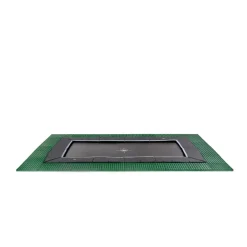 New Exit - Cama elástica de suelo Dynamic 244 x 427 cm negro con perímetro de seguridad Camas Elásticas