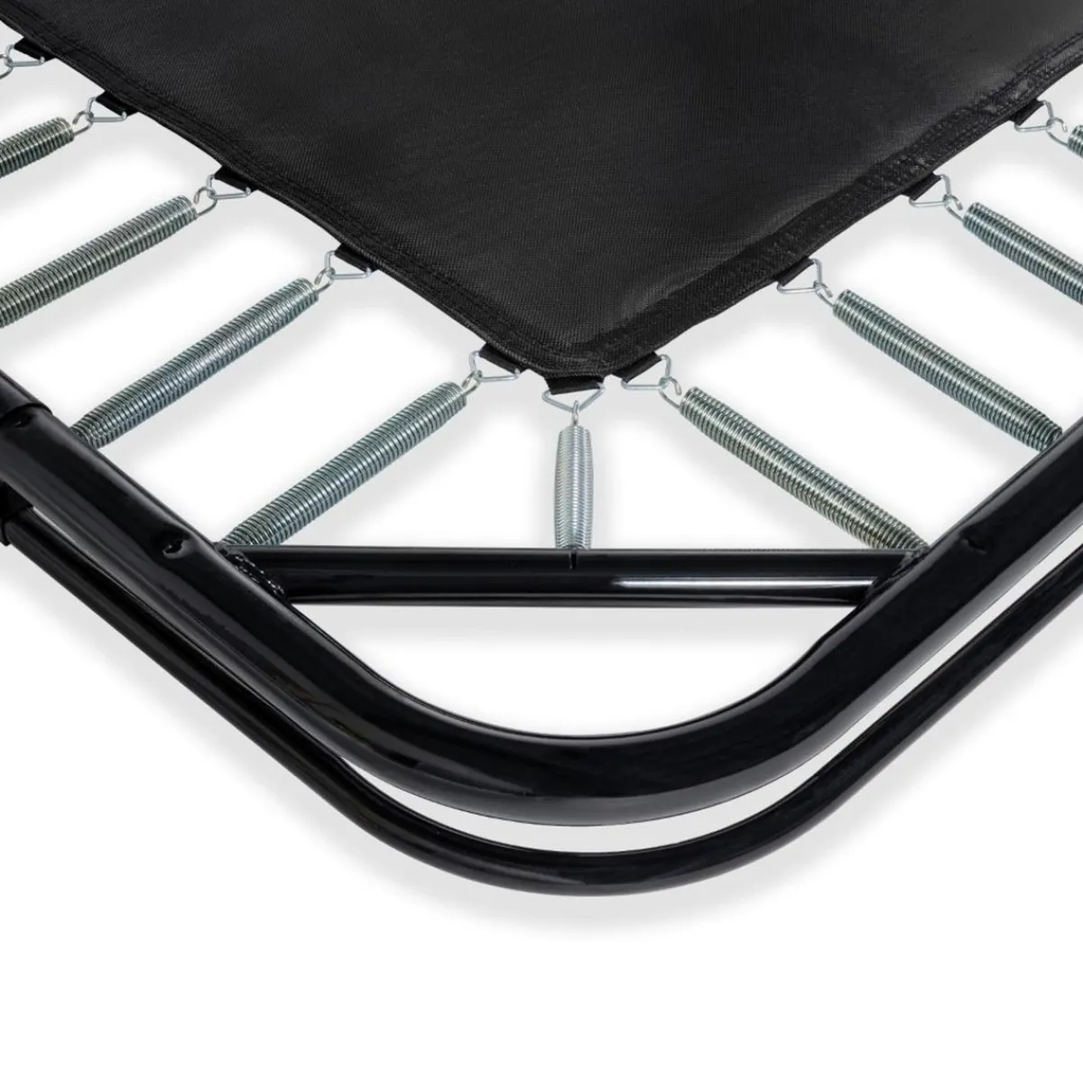 New Exit - Cama elástica de suelo Dynamic 244 x 427 cm negro con perímetro de seguridad Camas Elásticas