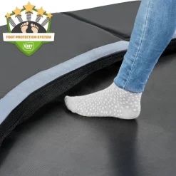 Online Exit - Cama elástica de suelo Dynamic 427 cm negro con red de seguridad Camas Elásticas