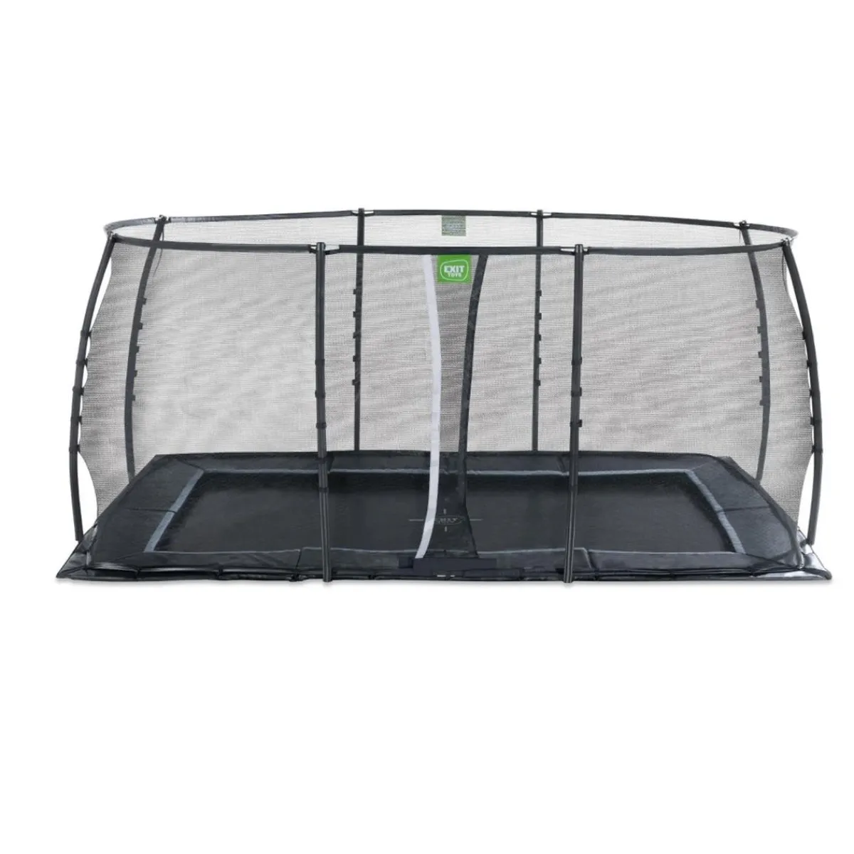 Exit - Cama elástica de suelo Dynamic 275 x 458 cm negro con red de seguridad*Exit Toys