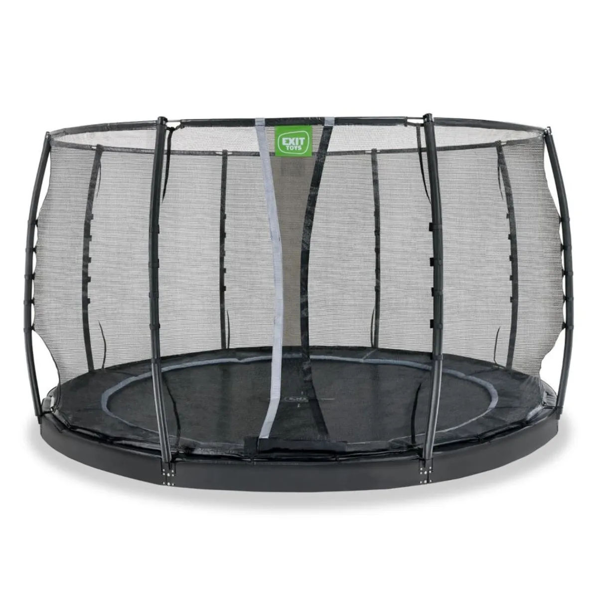 Exit - Cama elástica de suelo Dynamic 366 cm negro con red de seguridad*Exit Toys Online