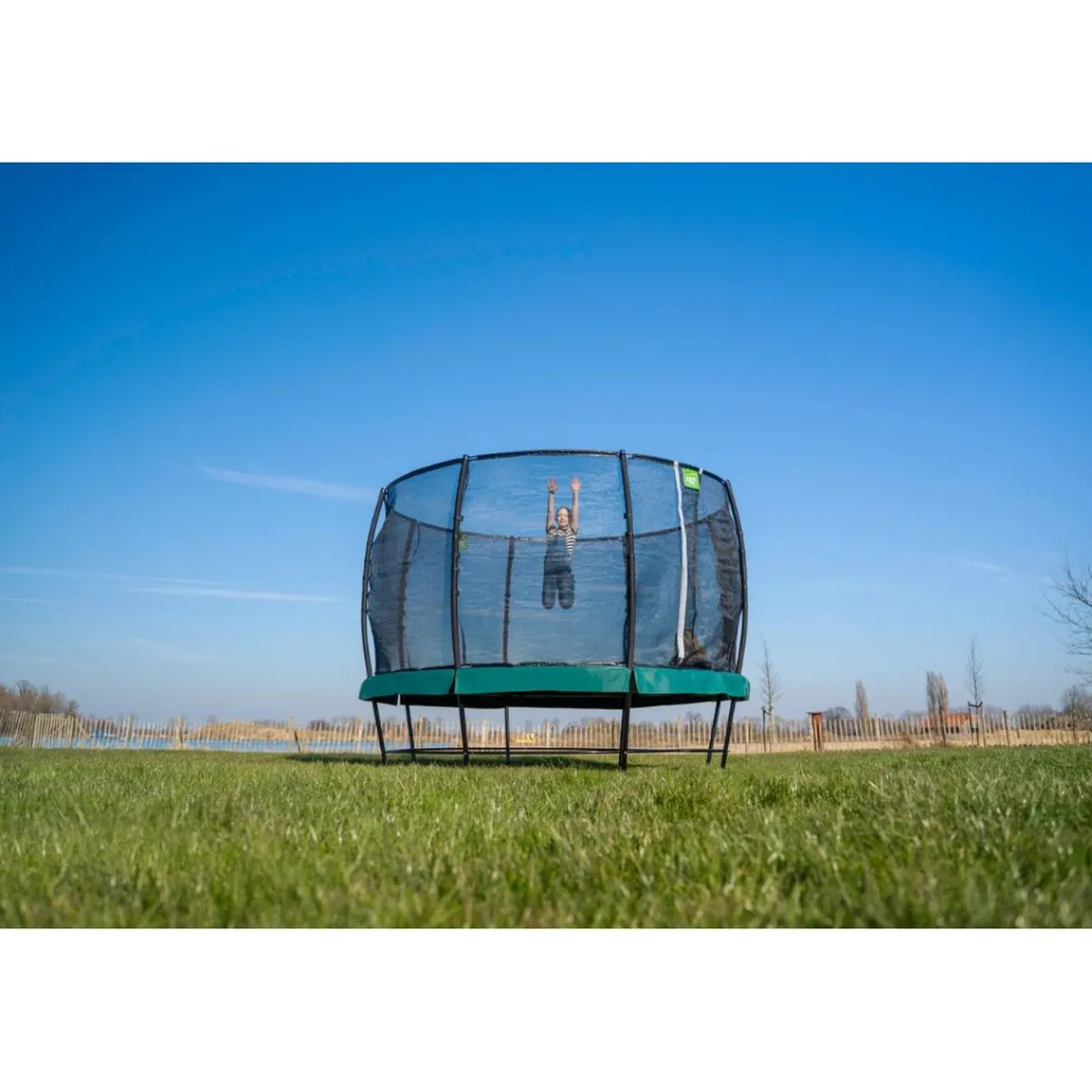 Clearance Exit - Cama elástica Lotus Premium 366 cm verde Camas Elásticas
