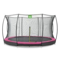 Exit - Cama elástica Silhouette redonda de suelo rosa 366 cm*Exit Toys Discount