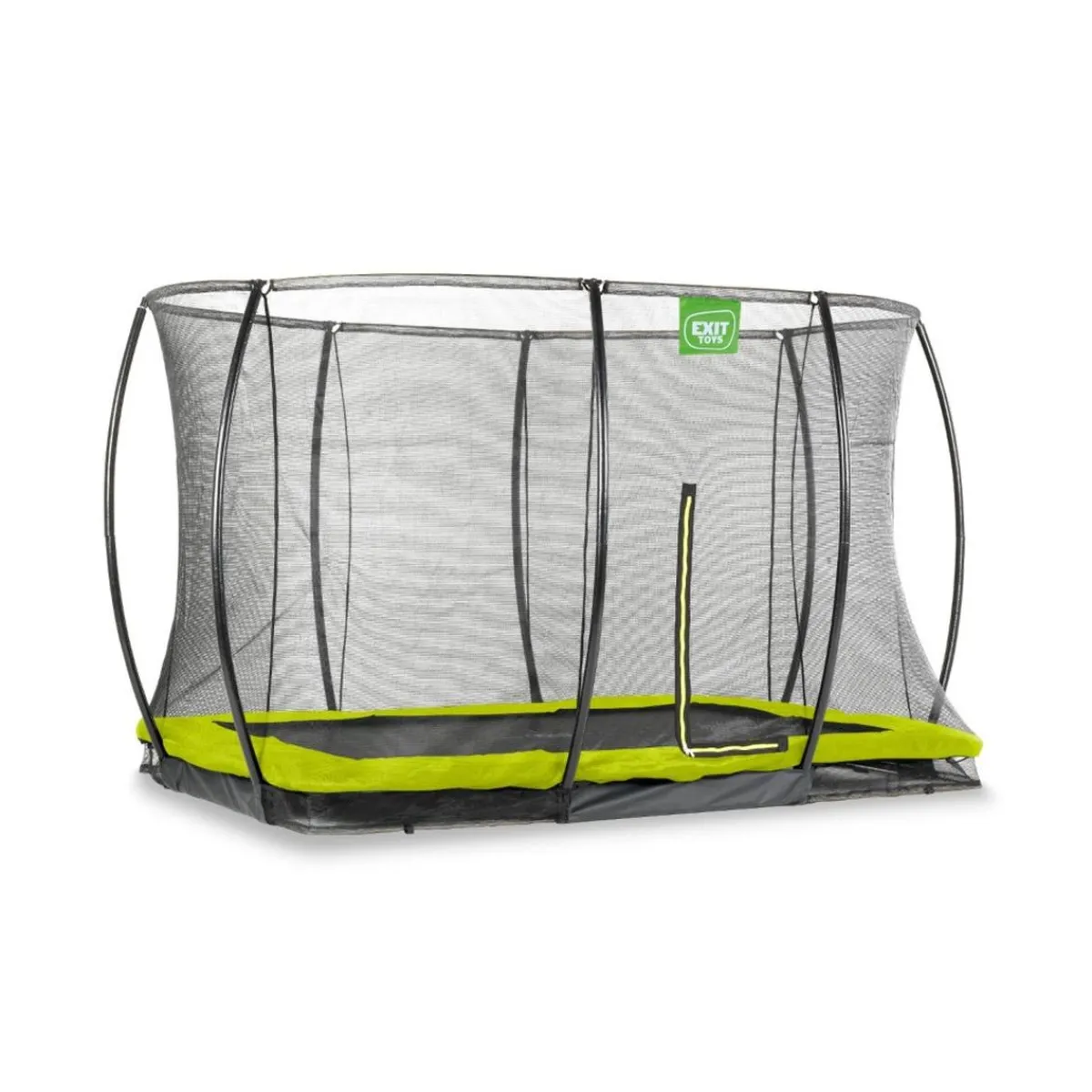 Exit - Cama elástica Silhouette rectangular de suelo verde 244 cm*Exit Toys Sale
