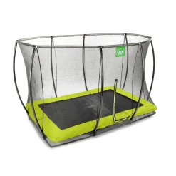 Exit - Cama elástica Silhouette rectangular de suelo verde 244 cm*Exit Toys Sale