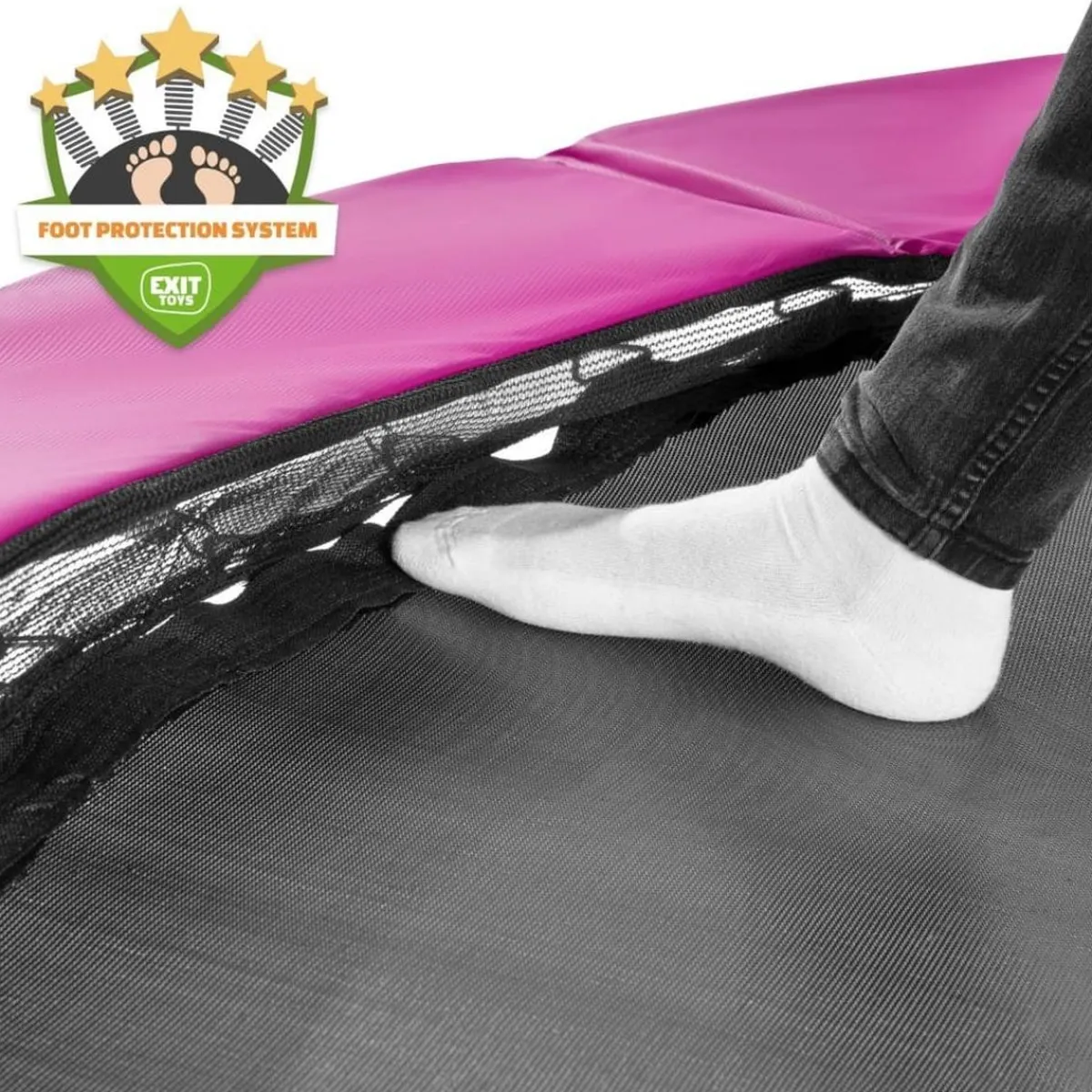 Sale Exit - Cama elástica Silhouette redonda rosa 244 cm Camas Elásticas