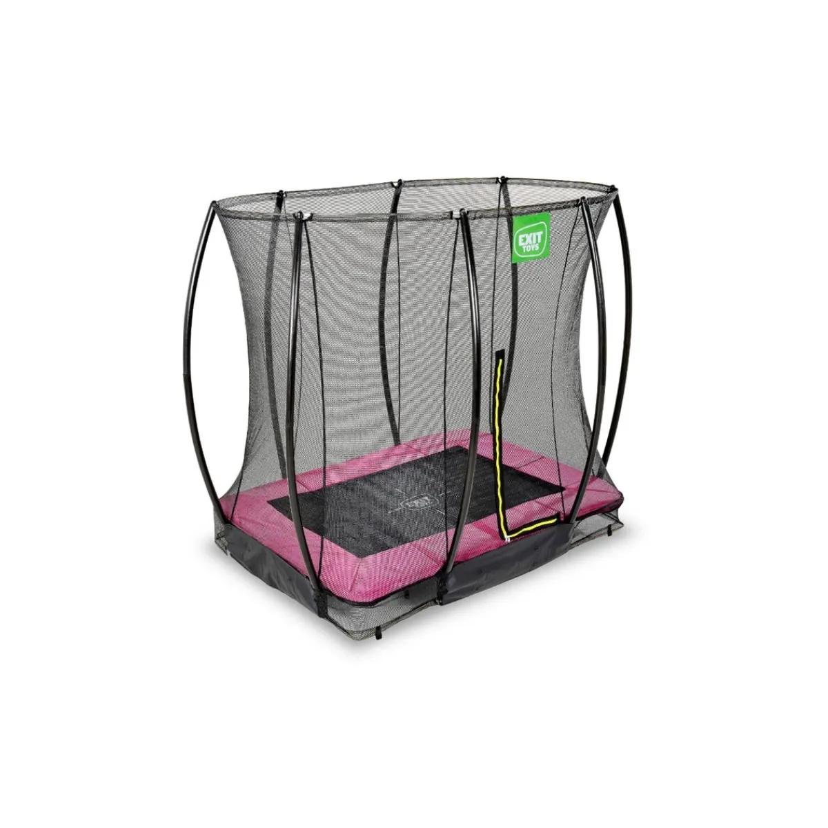 Clearance Exit - Cama elástica Silhouette rectangular de suelo rosa 153 cm Camas Elásticas
