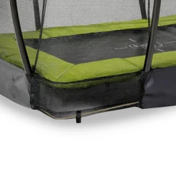 Exit - Cama elástica Silhouette rectangular de suelo verde 153 cm*Exit Toys Hot