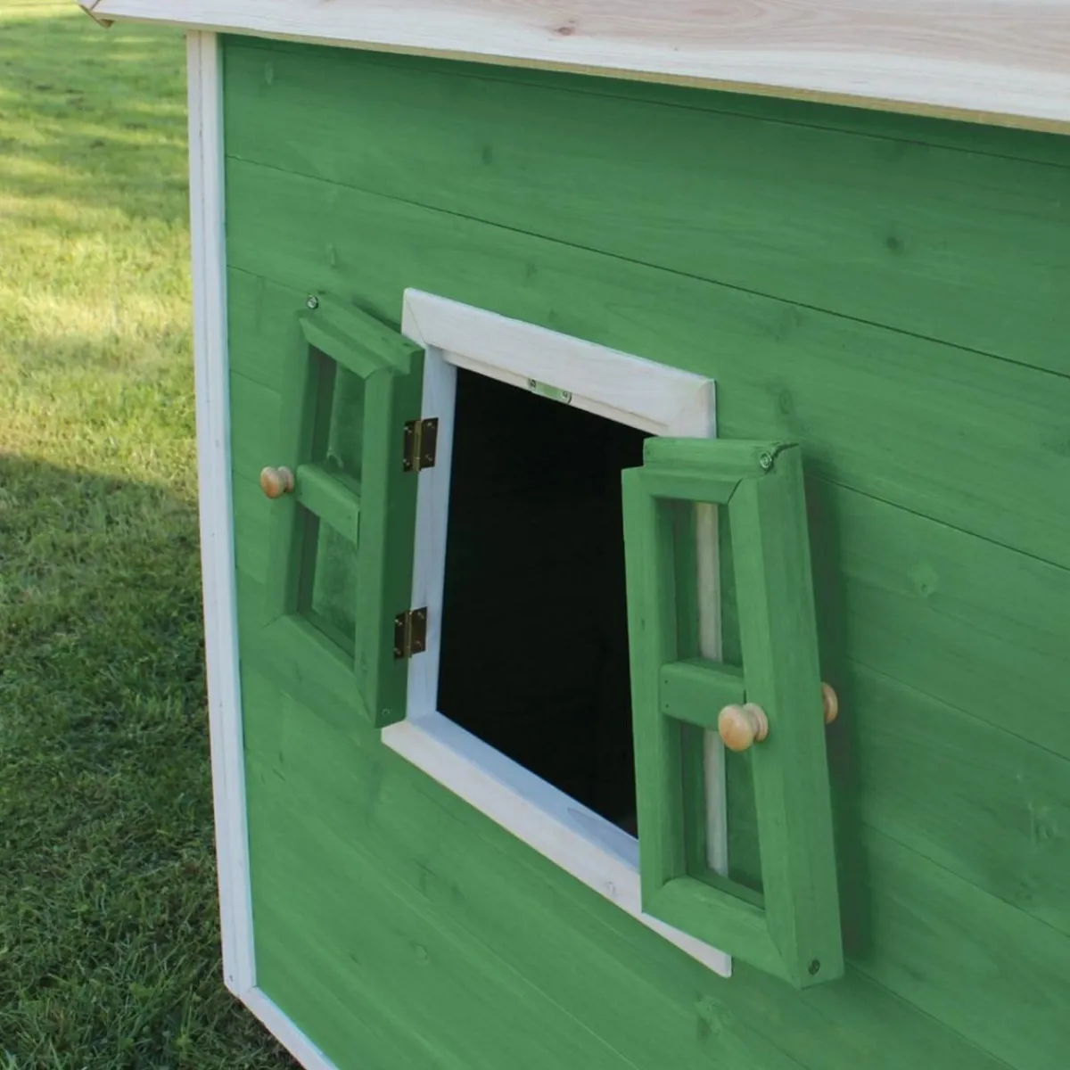 Discount Exit - Casita Fantasía 100 de madera Verde Casas