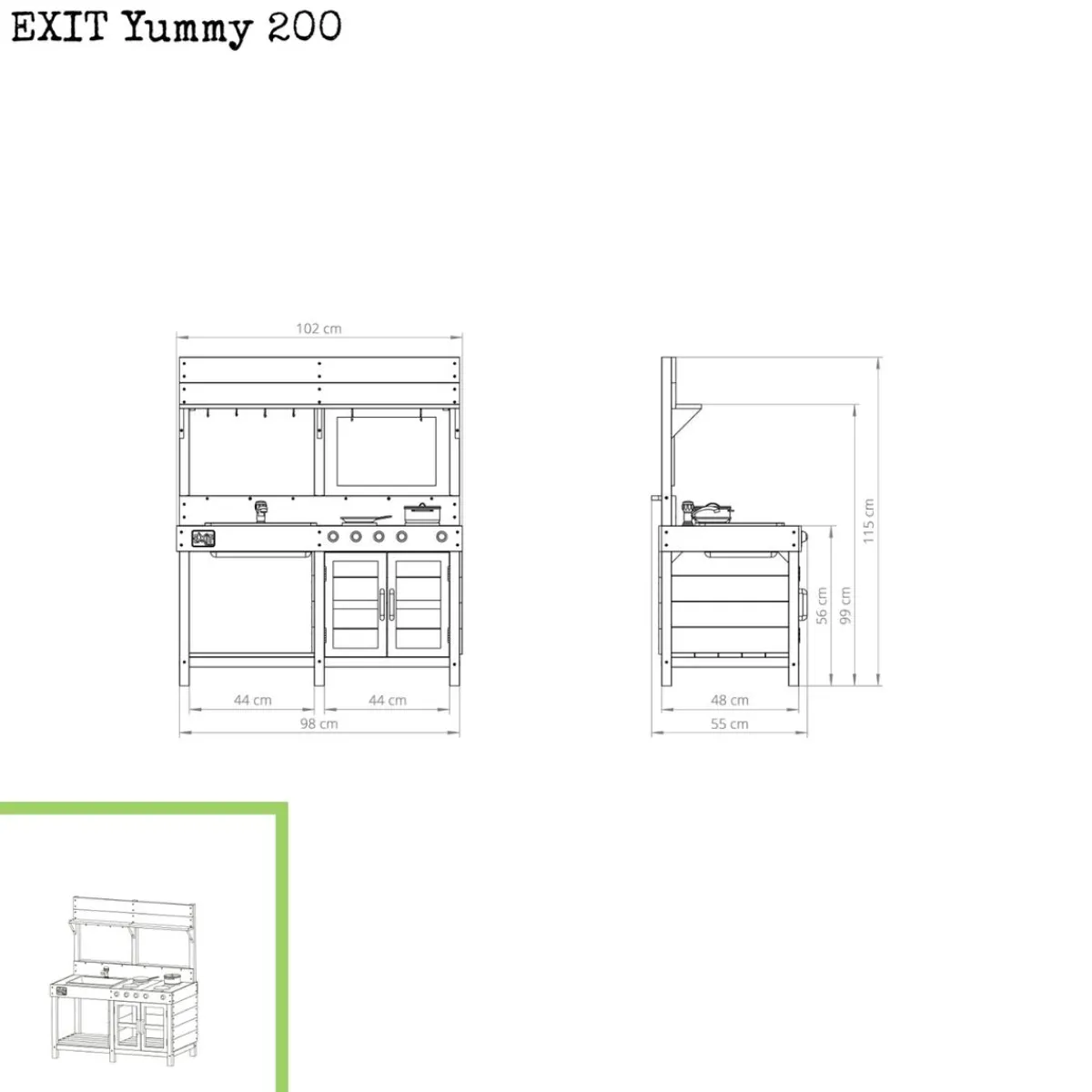 Exit - Cocina de madera de exterior Yummy 200*Exit Toys Sale