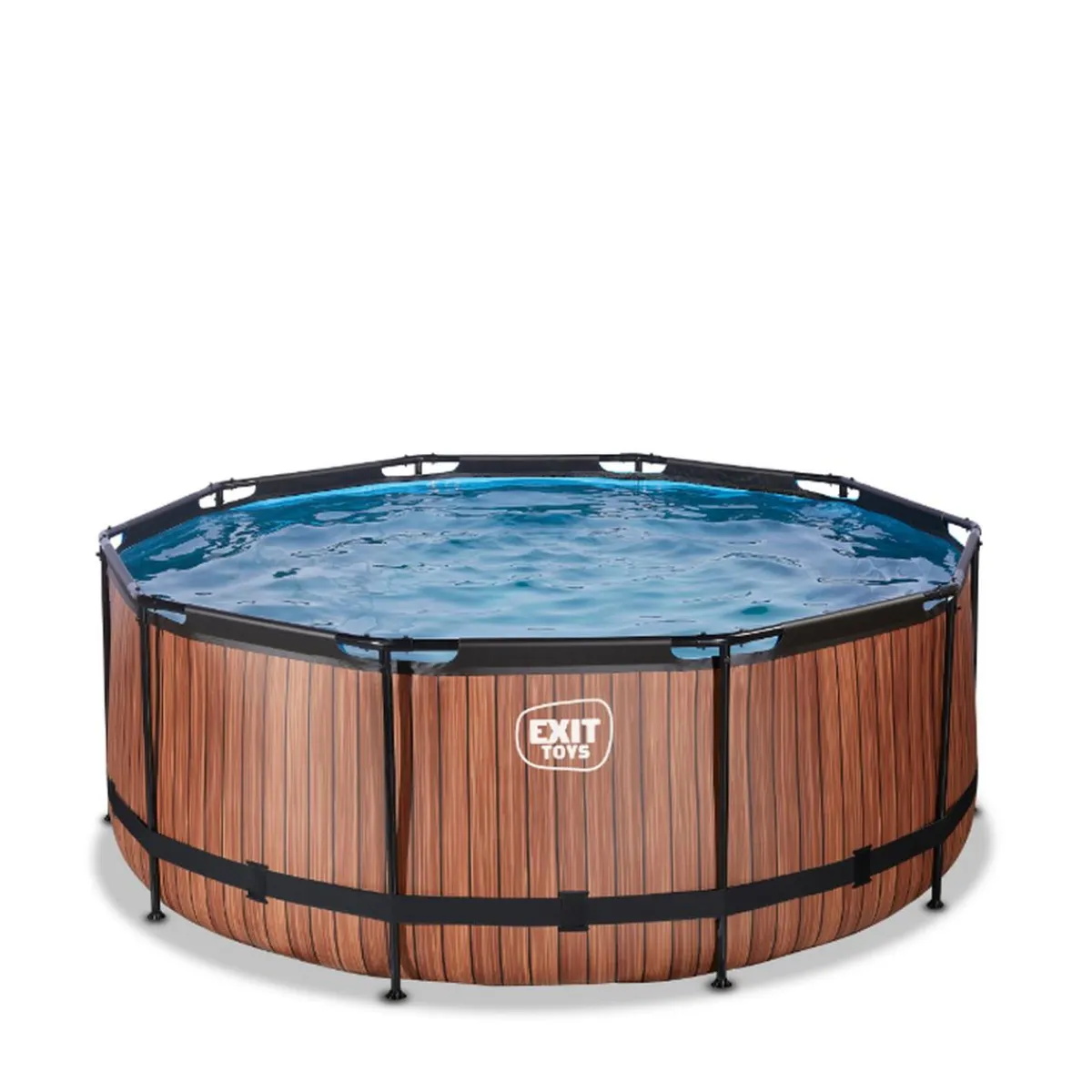 Hot EXIT - Piscina Wood redonda con bomba de filtro 360 cm Piscinas|Juguetes De Verano