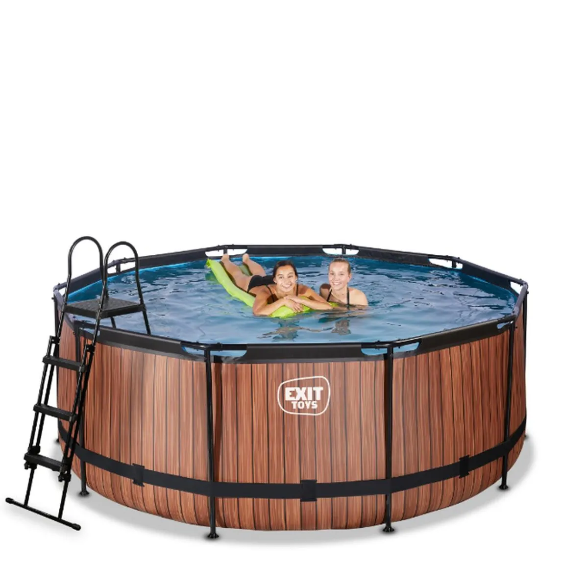 Hot EXIT - Piscina Wood redonda con bomba de filtro 360 cm Piscinas|Juguetes De Verano