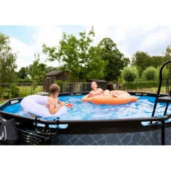 Hot EXIT - Piscina Wood redonda con bomba de filtro 360 cm Piscinas|Juguetes De Verano