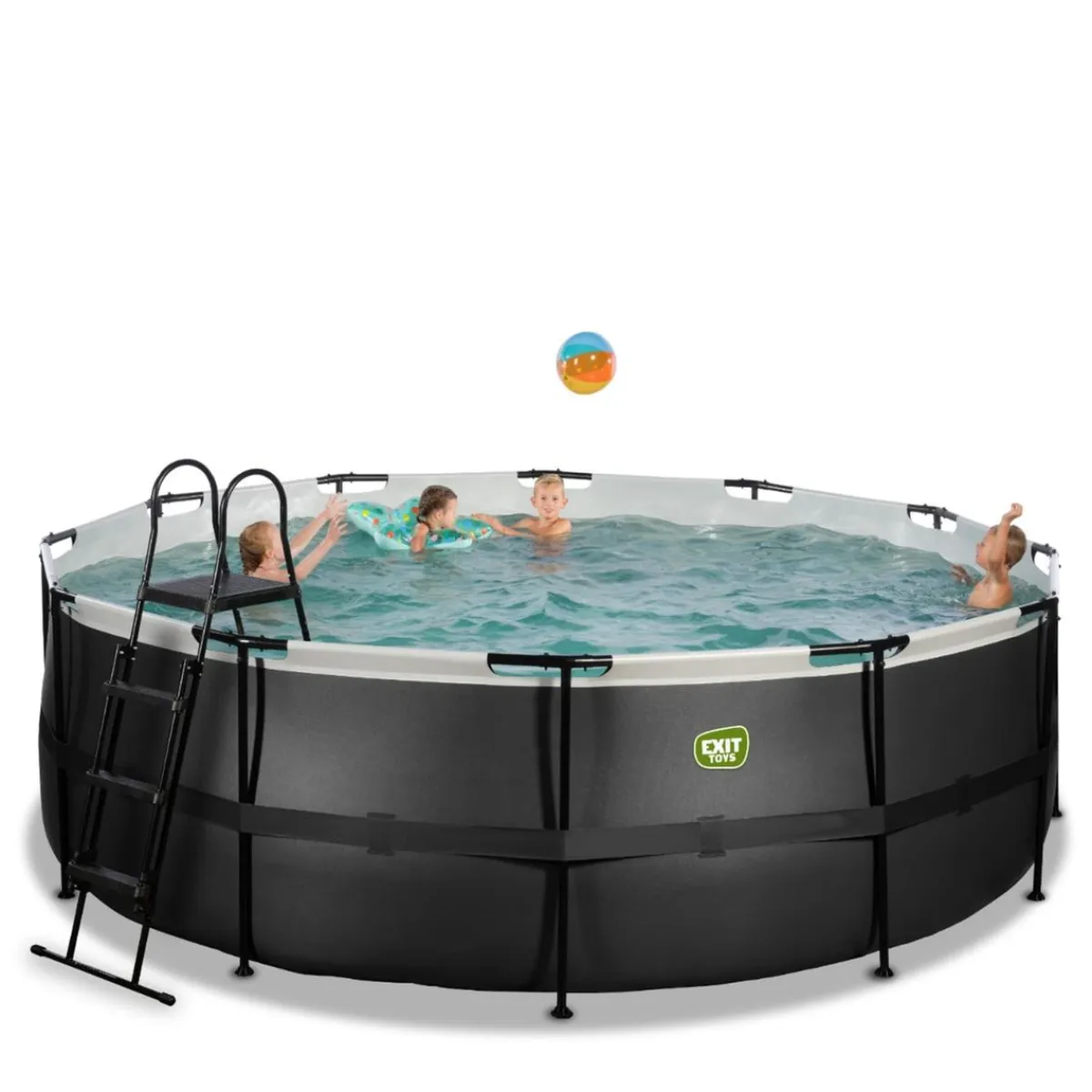 Discount Exit - Piscina Black Leather diámetro 427 x 122 cm con filtro de cartucho Piscinas|Juguetes De Verano
