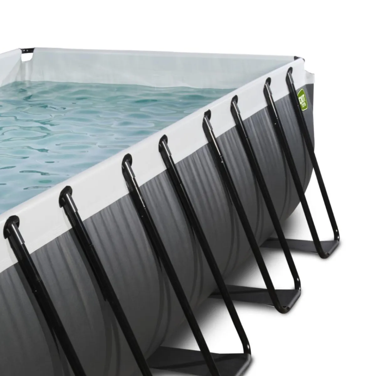 Outlet Exit - Piscina Black Leather 400 x 200 x 122 cm con filtro de arena, cúpula y bomba de calor Piscinas|Juguetes De Verano