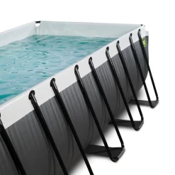 Exit - Piscina Black Leather 540 x 250 x 122 cm con filtro de arena, cúpula y bomba de calor*Exit Toys Online