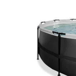 Exit - Piscina Black Leather diámetro 450 x 122 cm con filtro de arena y cúpula*Exit Toys Hot
