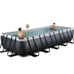 New EXIT - Piscina de cuero rectangular con escalera y bomba de filtro con escalera 540 x 250 x 100 cm Piscinas|Juguetes De Verano