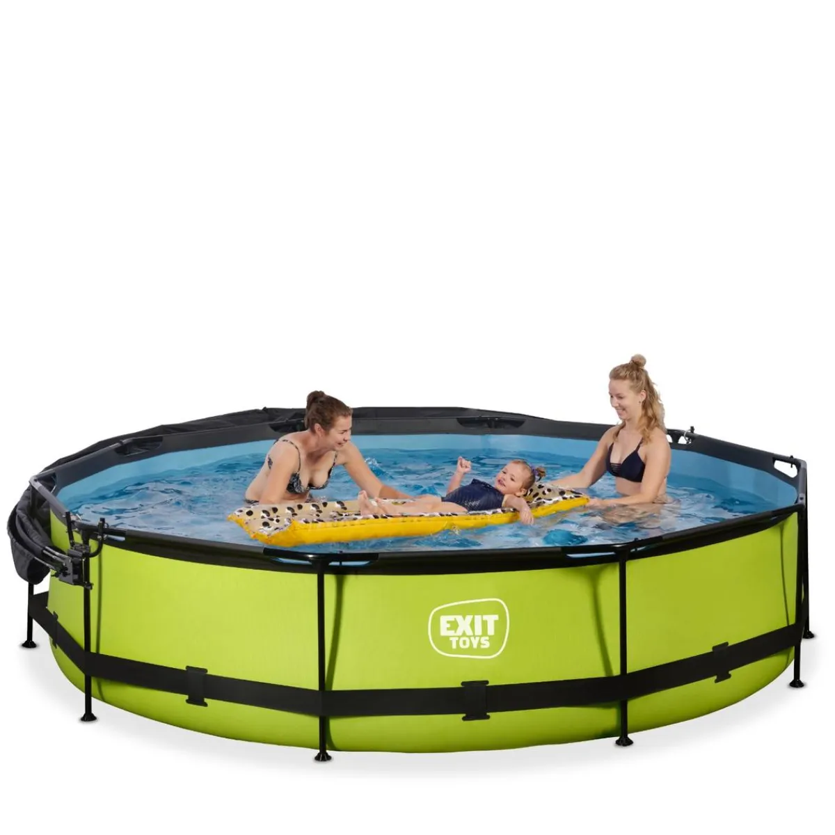 Exit - Piscina Lime verde diámetro 360 x 76 cm con filtro y toldo negro*Exit Toys Clearance