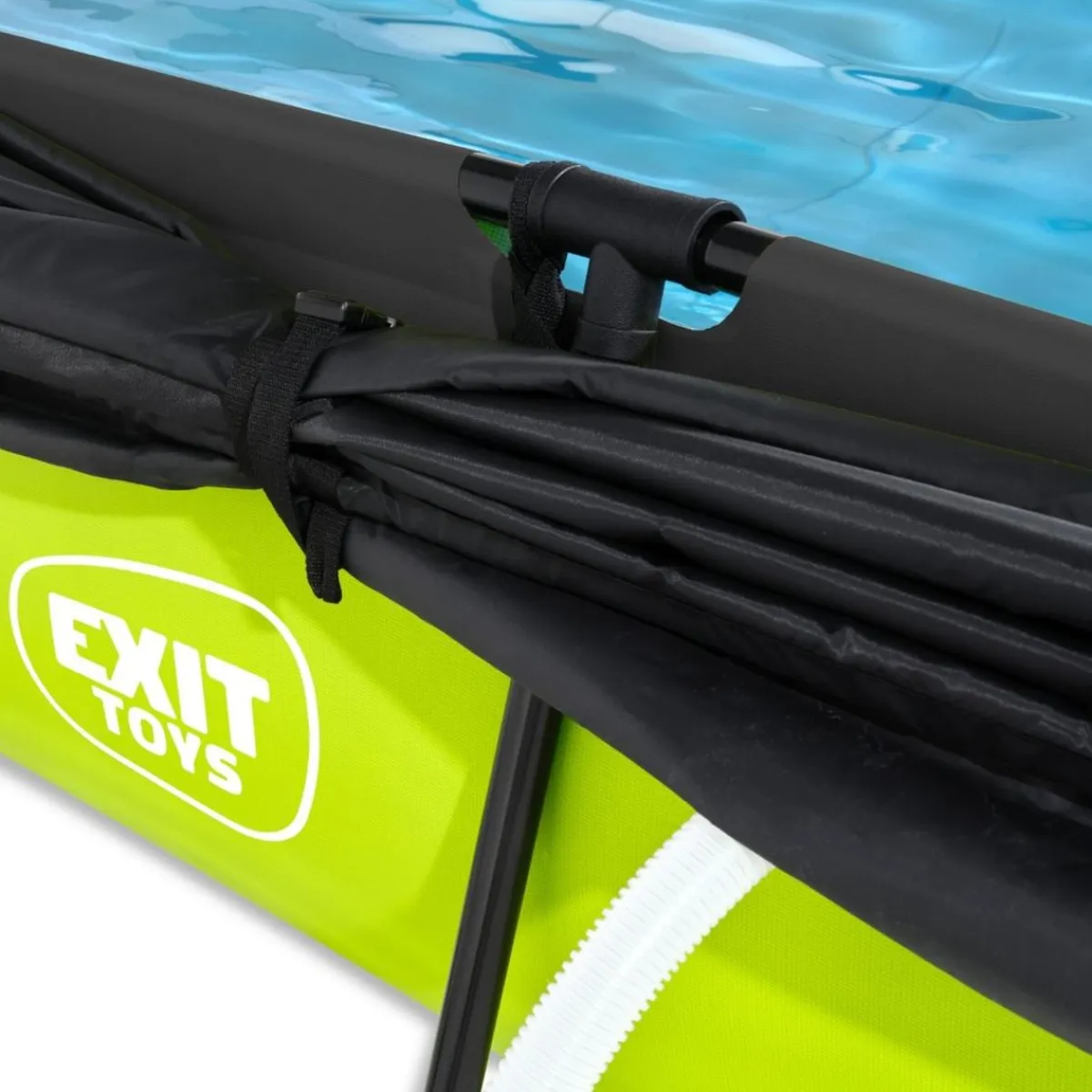 Exit - Piscina Lime verde 220 x 150 x 65 cm con filtro y toldo negro*Exit Toys Discount