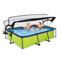 Exit - Piscina Lime verde 300 x 200 x 65 cm con filtro y cúpula transparente*Exit Toys Clearance